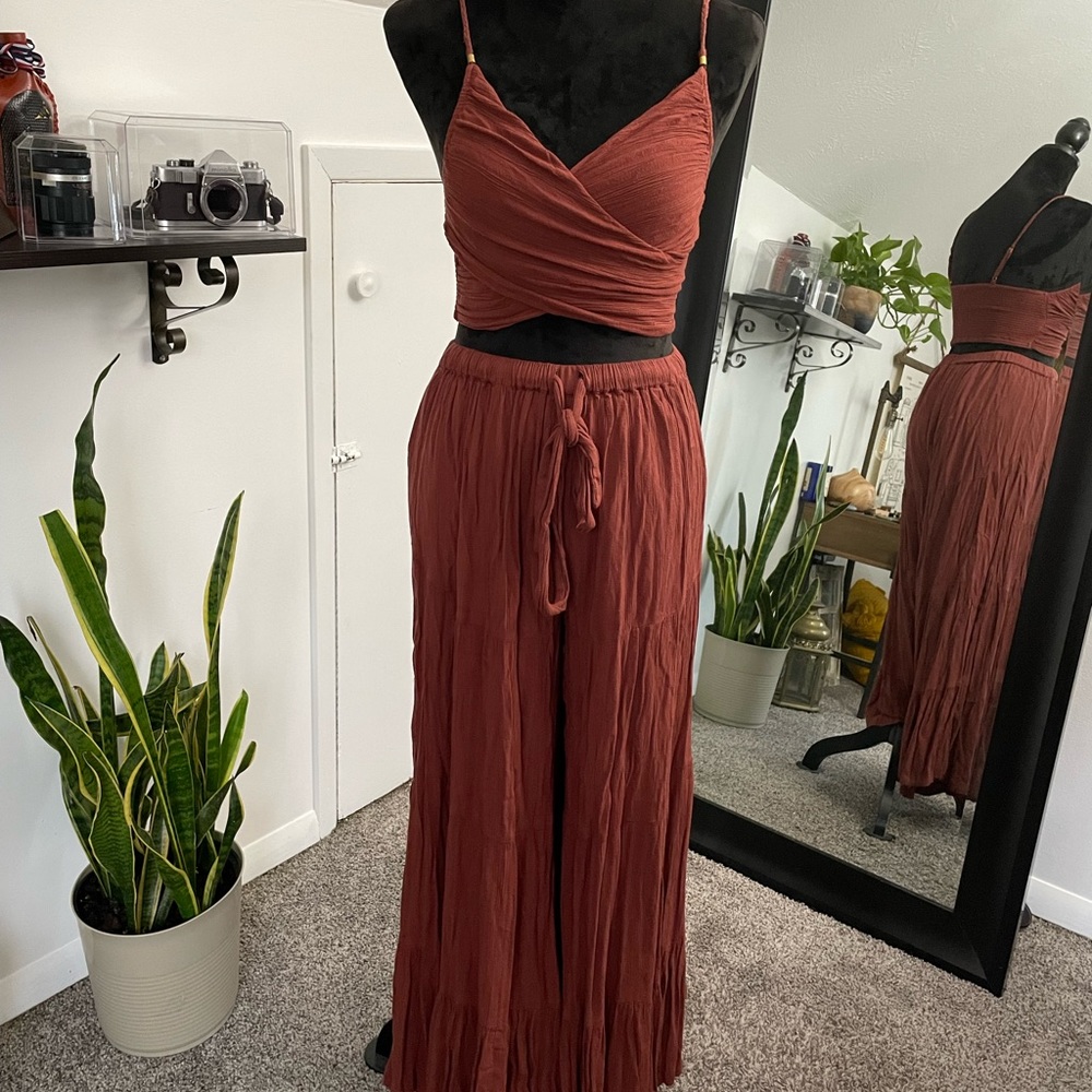 Free people “sun set” set • terracotta